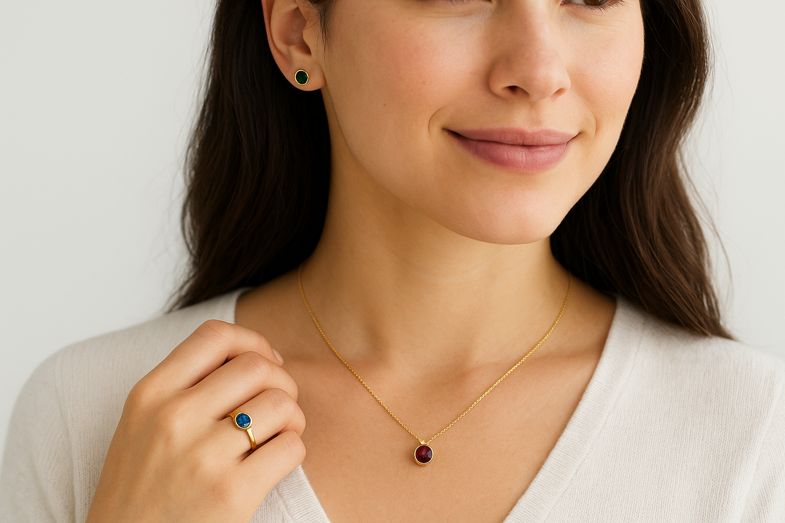 2. Birthstone jewelry that matches her birthday month