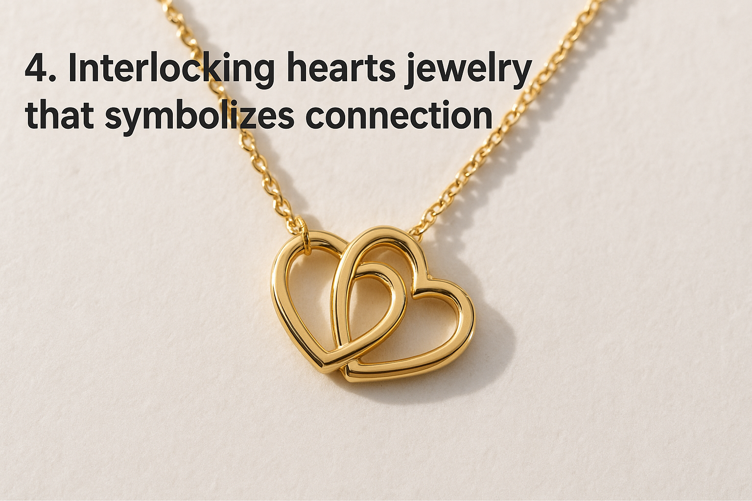 4. Interlocking hearts jewelry that symbolizes connection