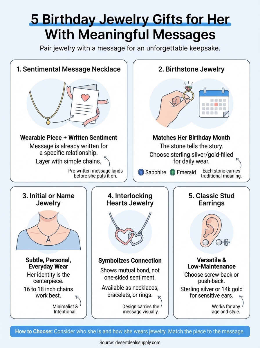 birthday jewelry gifts for her infographic