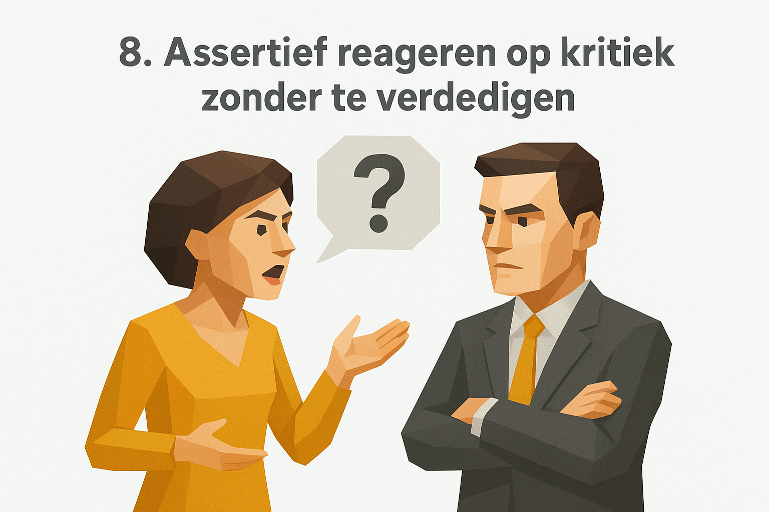 8. Assertief reageren op kritiek zonder te verdedigen