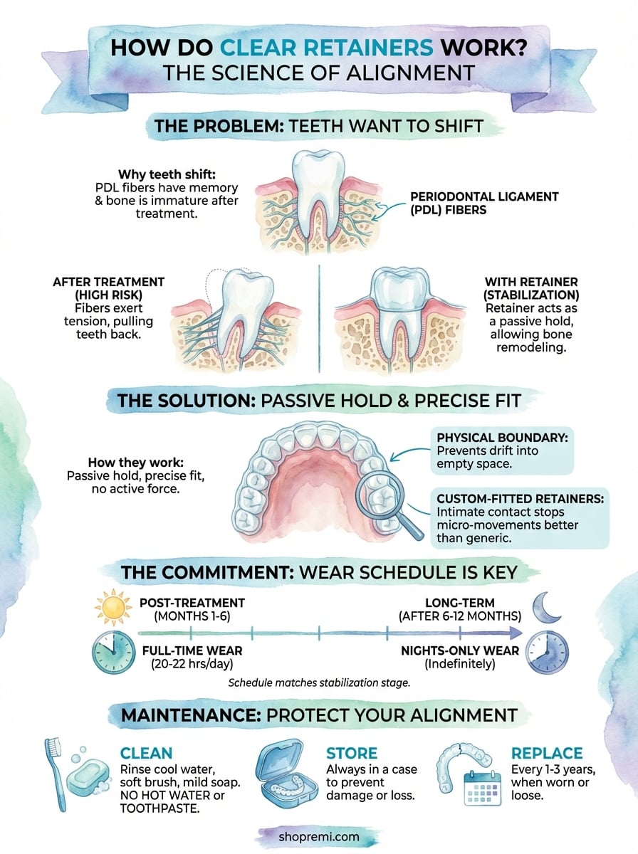 how do clear retainers work infographic