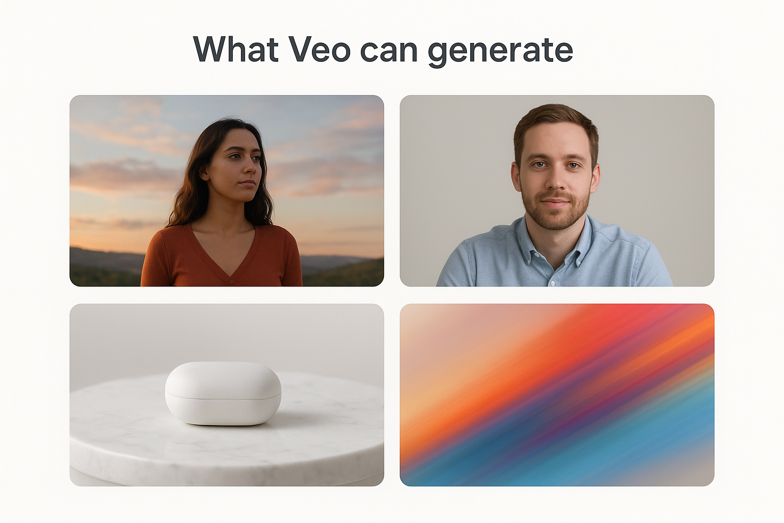What Veo can generate