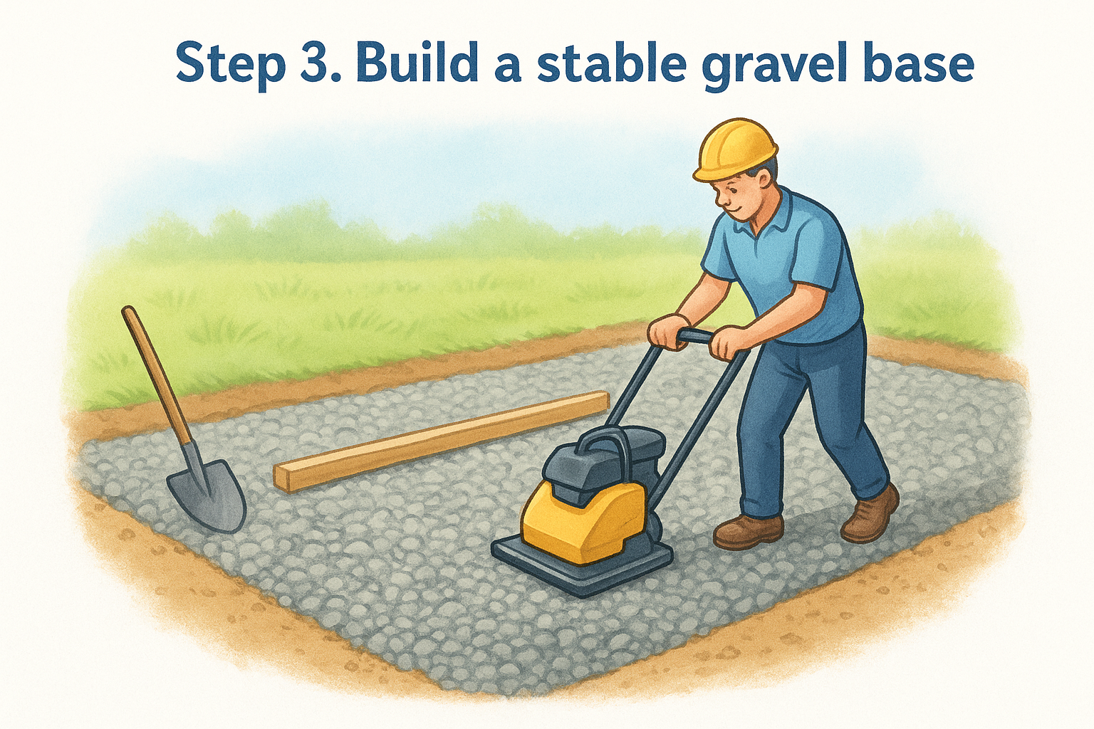Step 3. Build a stable gravel base