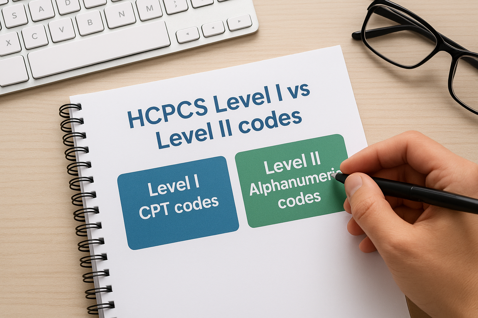 HCPCS Level I vs Level II codes