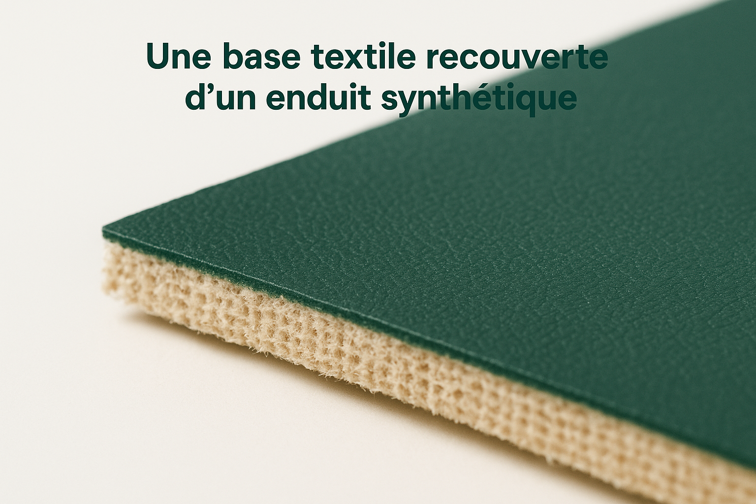 Base textile recouverte d’un enduit synthétique