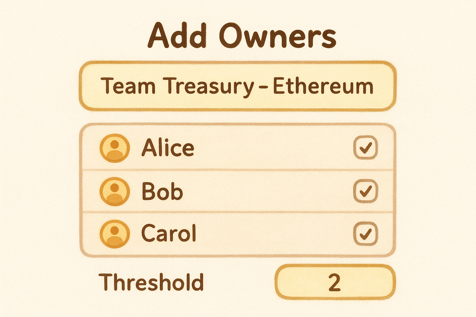 Add owners and set the threshold