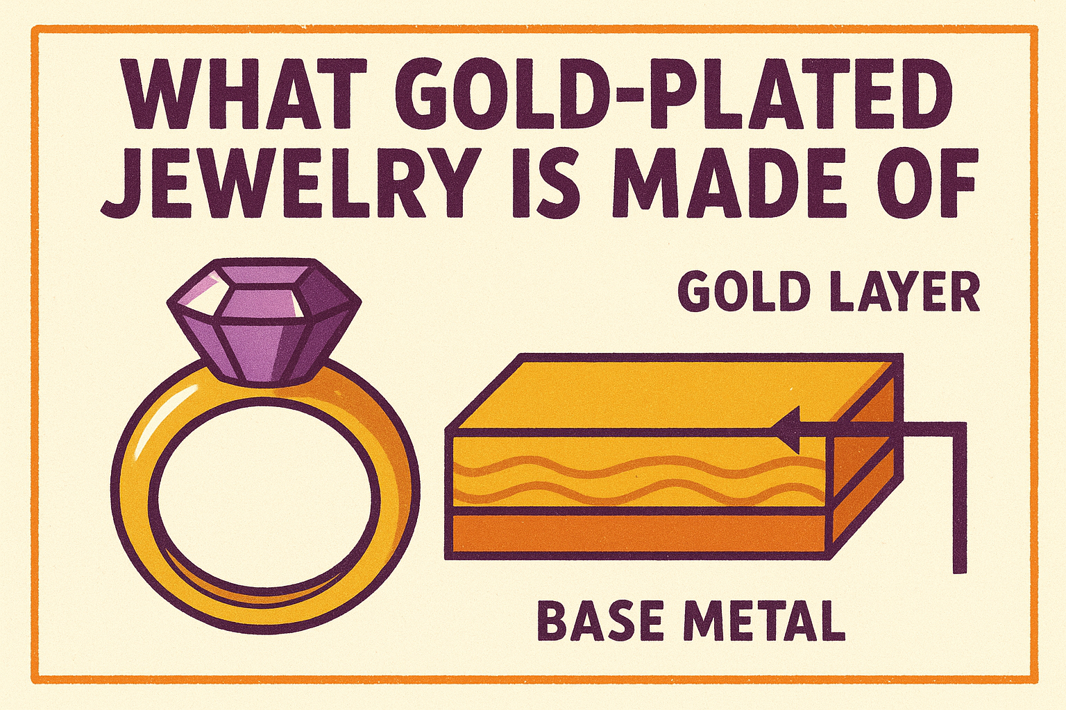 What gold-plated jewelry is made of