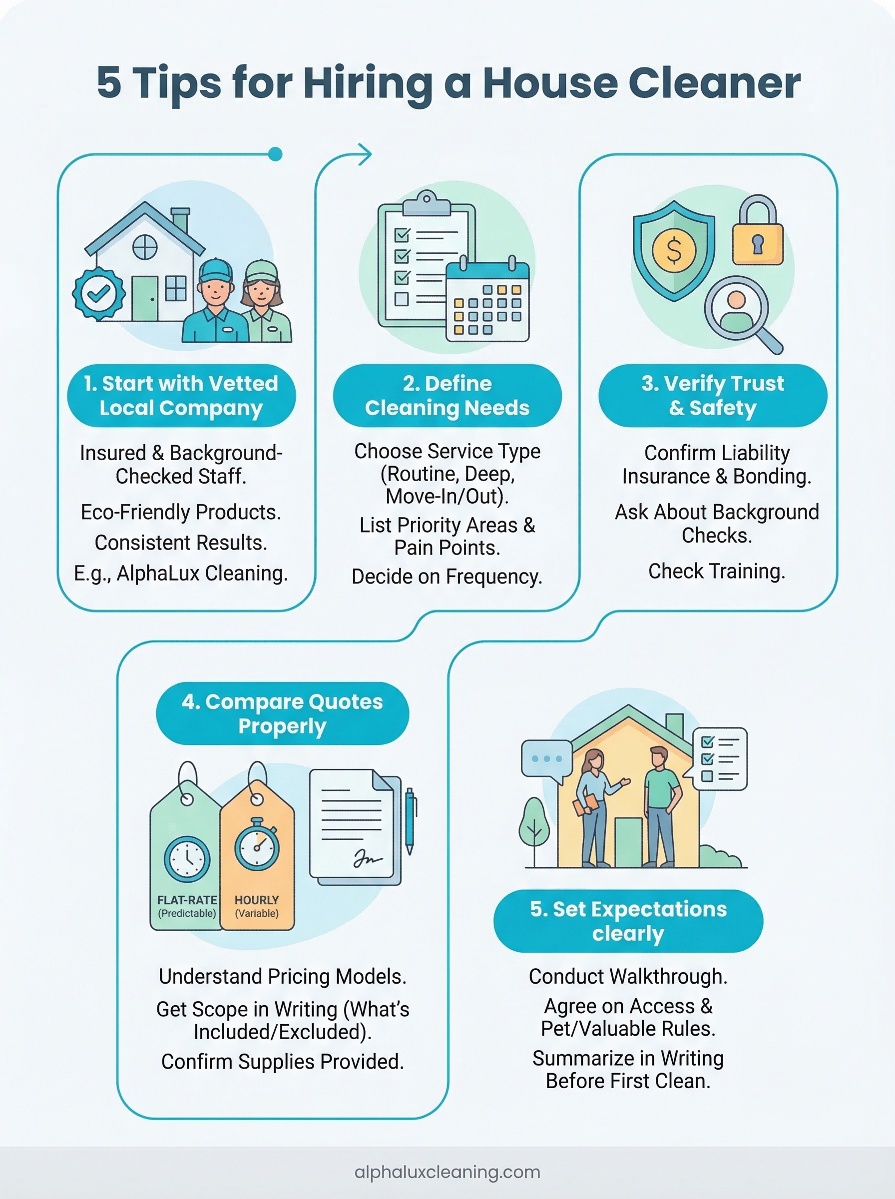 hire house cleaner near me infographic