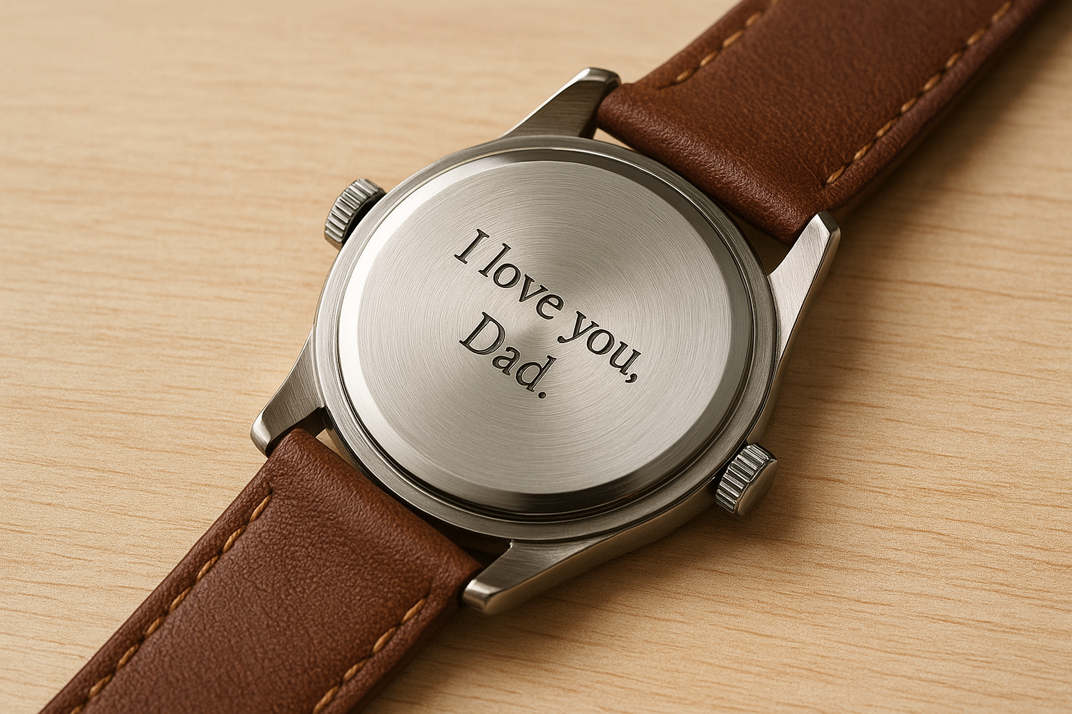3. Engraved watch with a short message