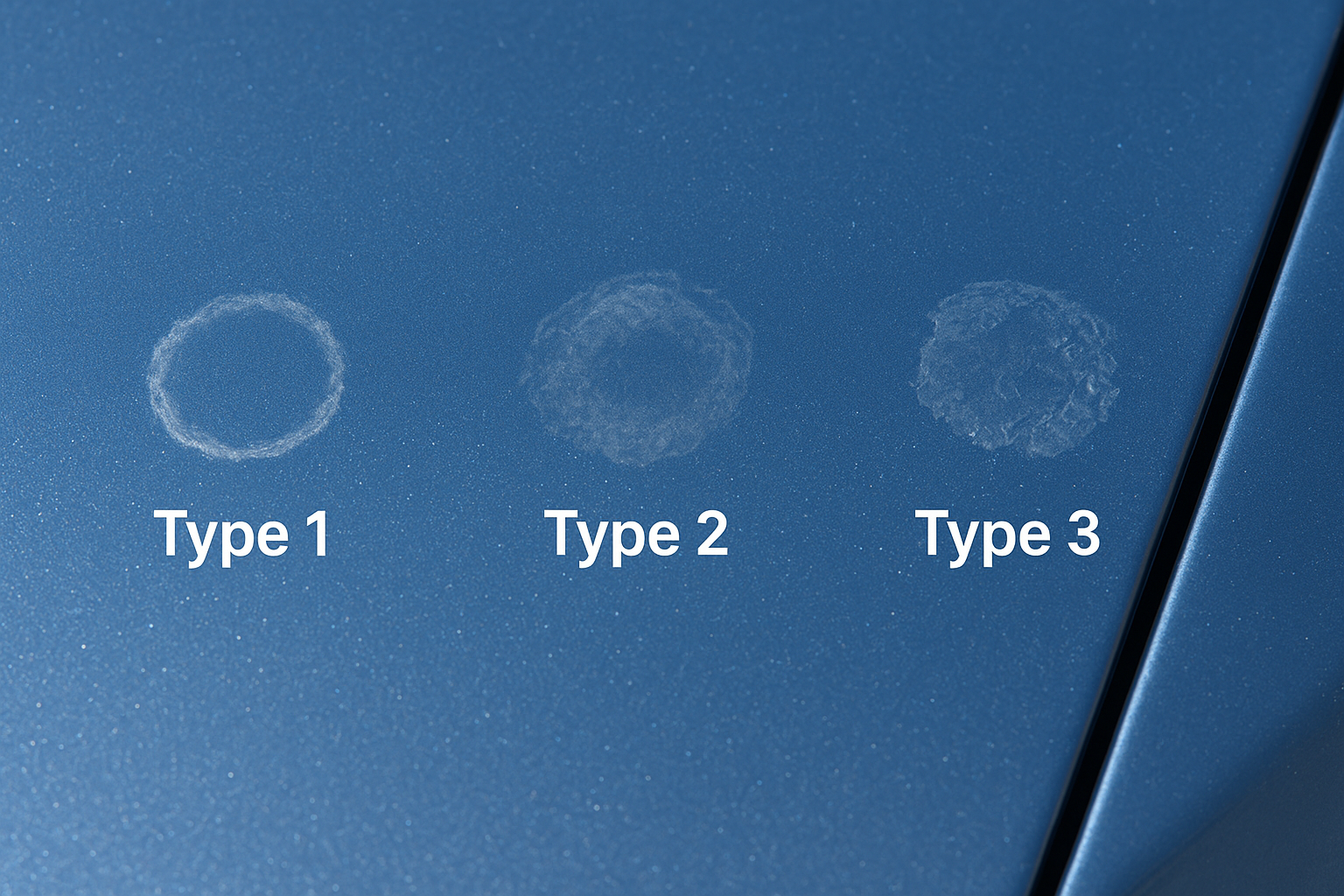 The three types of water spots
