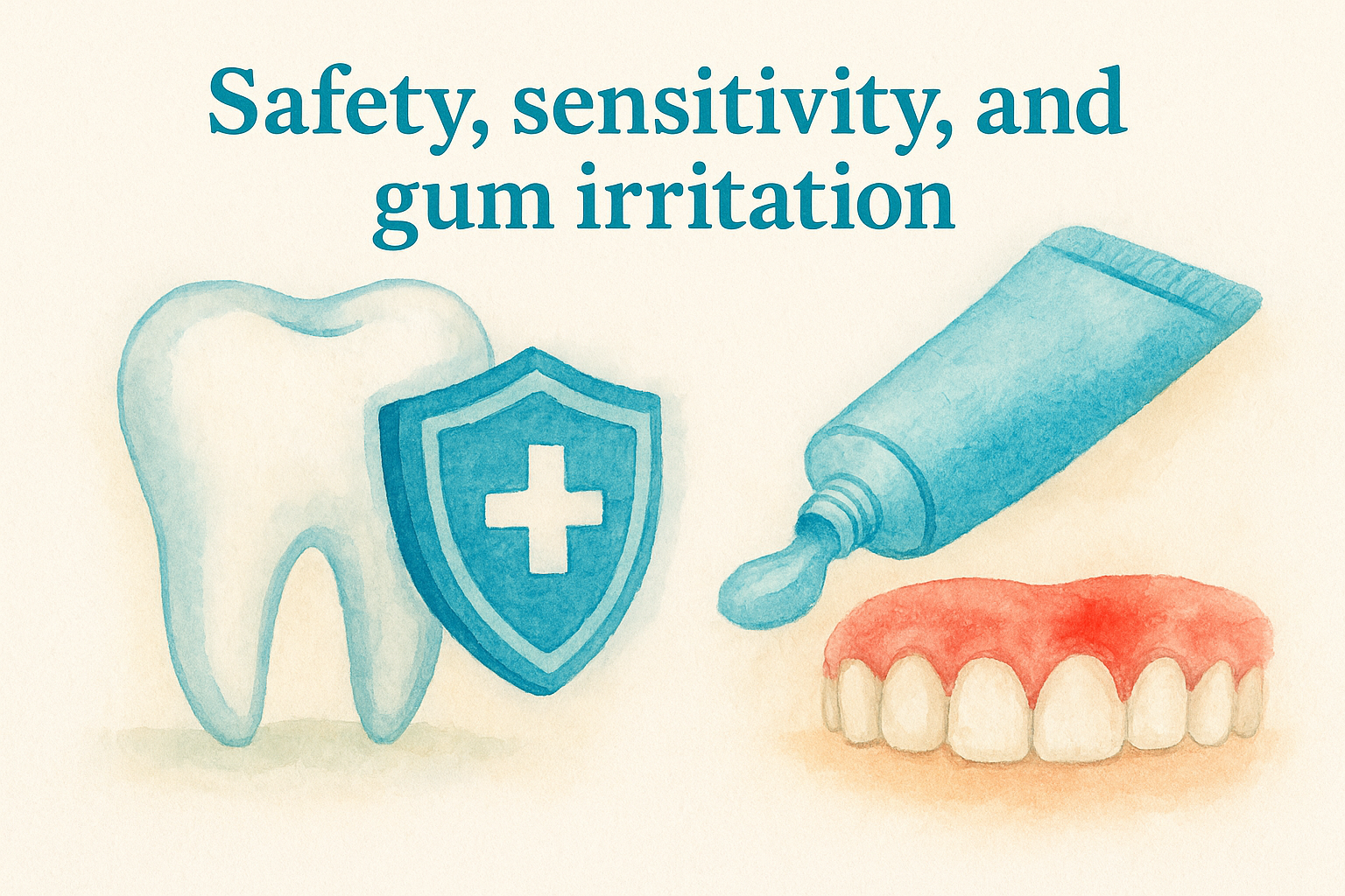 Safety, sensitivity, and gum irritation