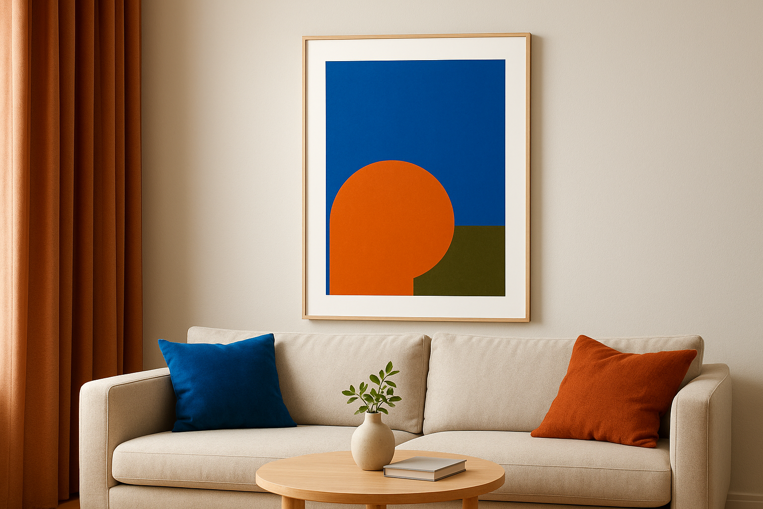 4. Bold color-block and geometric abstracts