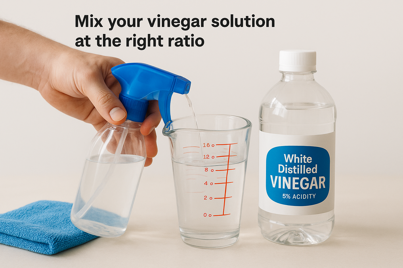 Mix your vinegar solution at the right ratio