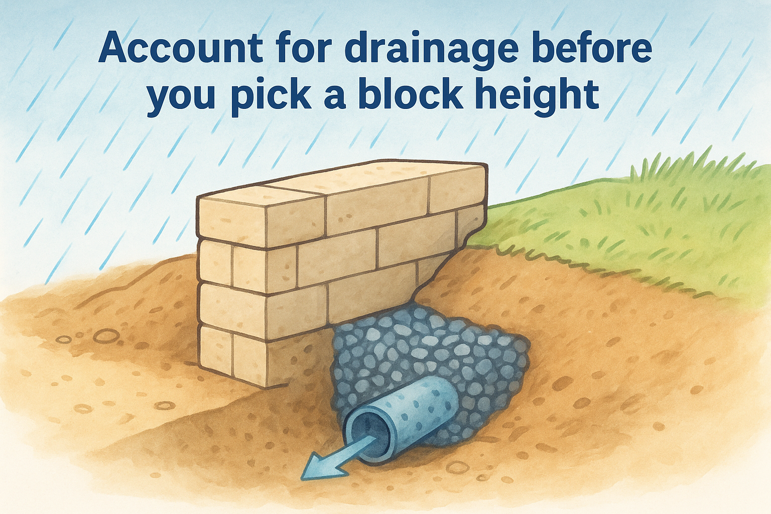 Account for drainage before you pick a block height