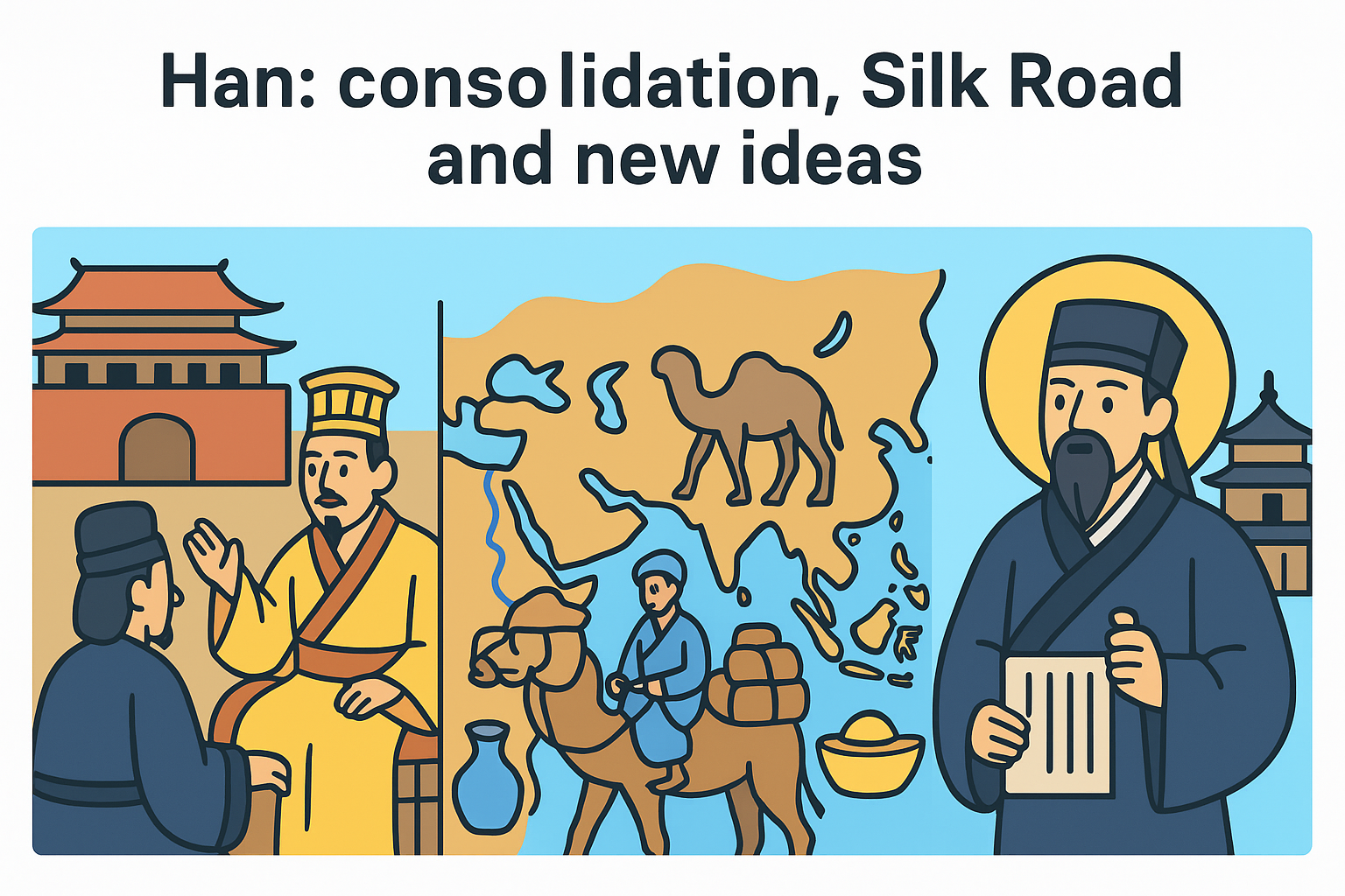Han: consolidation, Silk Road, and new ideas