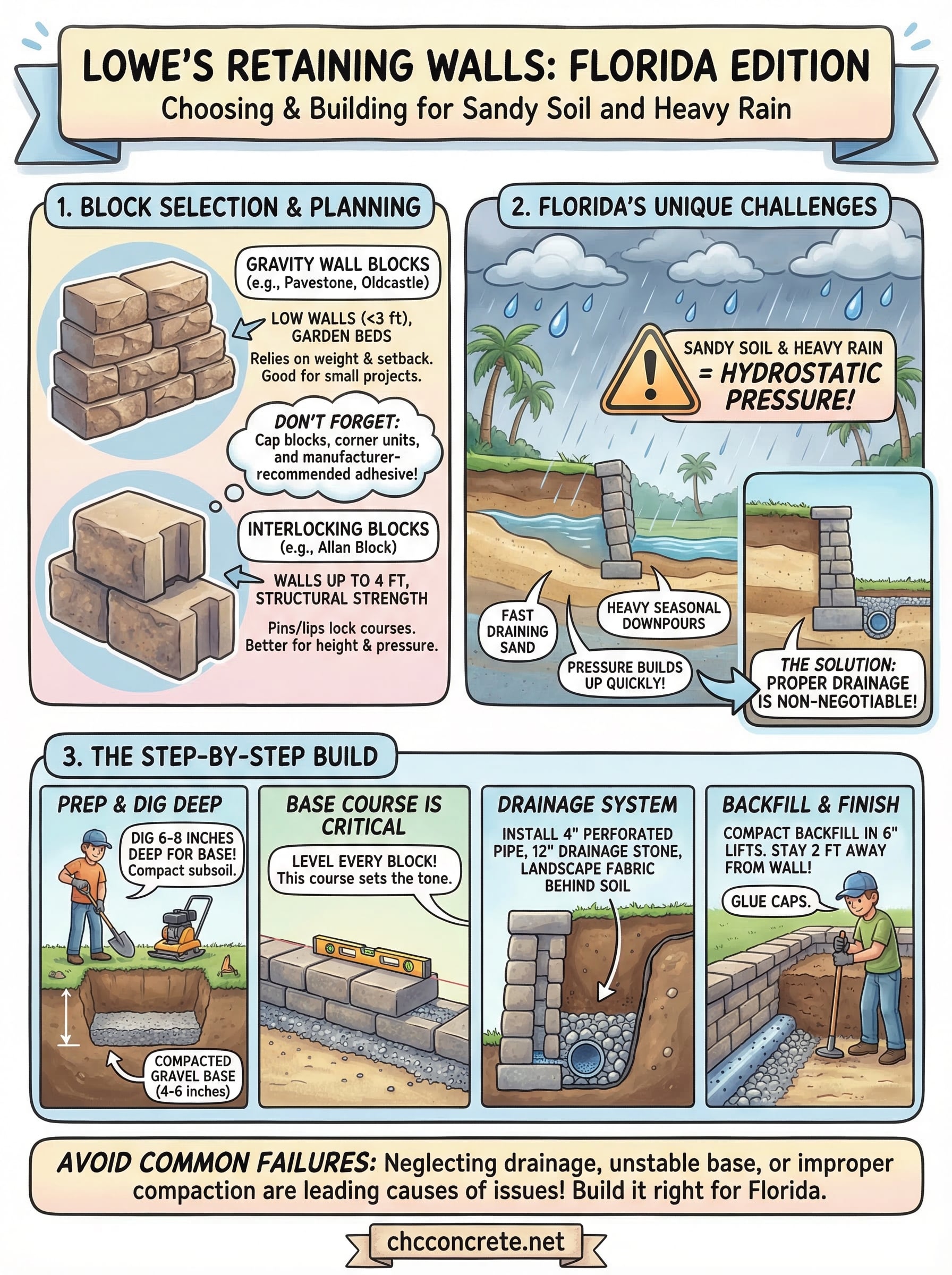 lowes retaining wall blocks infographic