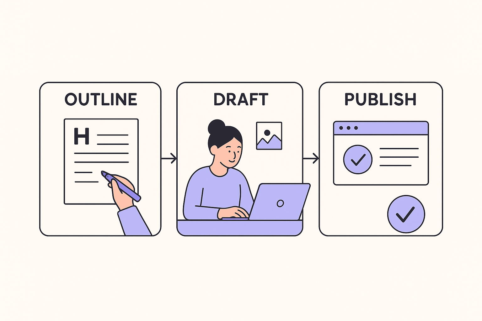 Create a repeatable three-step workflow