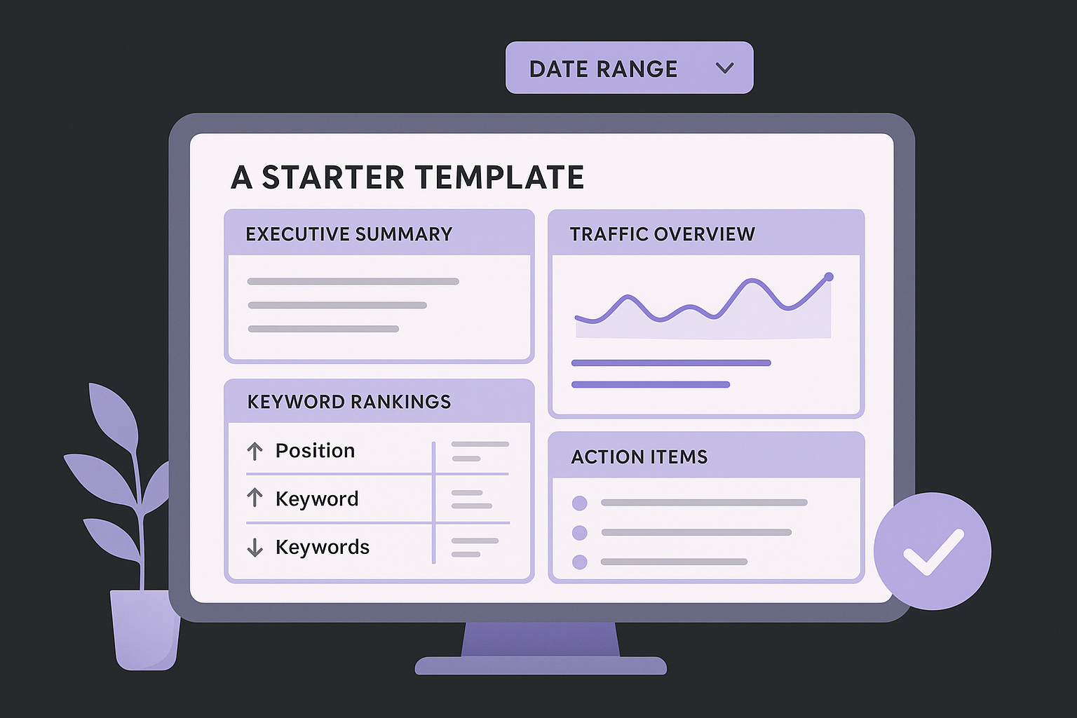 A starter template layout