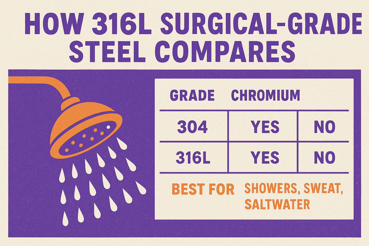 How 316L surgical-grade steel compares