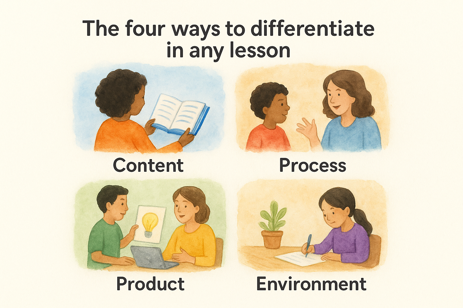 The four ways to differentiate in any lesson