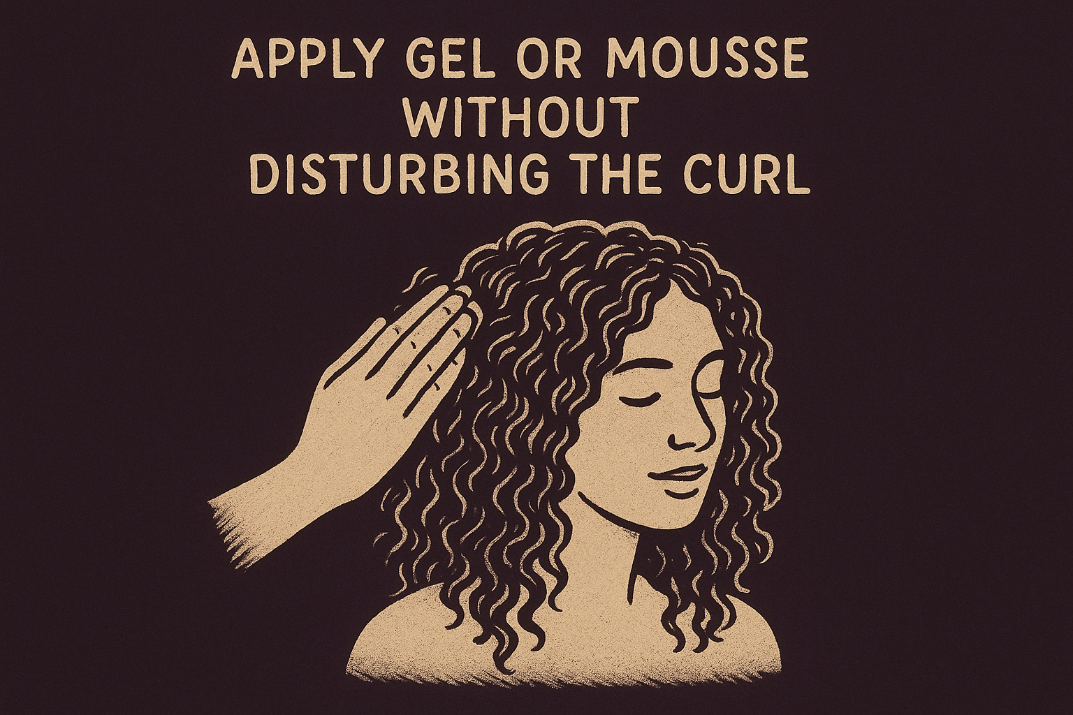Apply gel or mousse without disturbing the curl