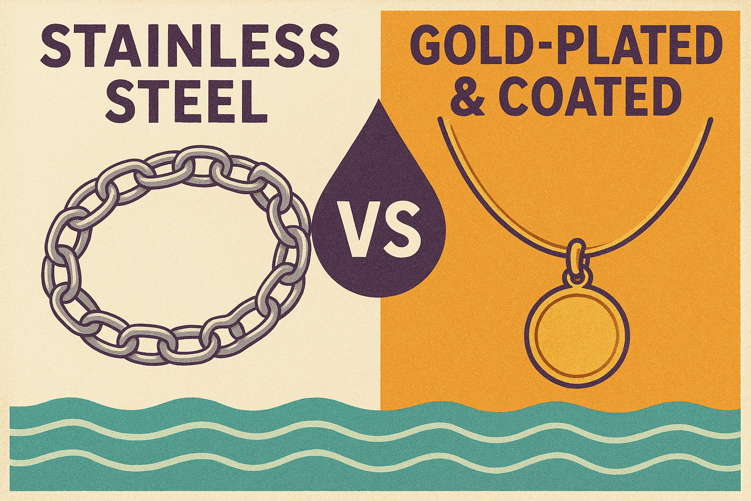 Stainless steel vs gold-plated and coated pieces