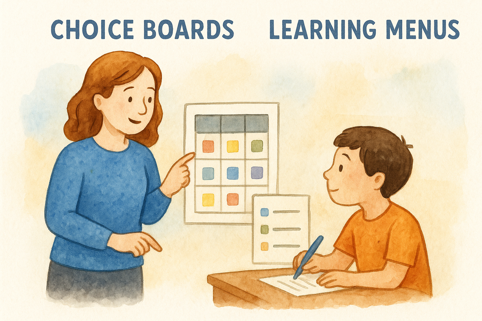 Choice boards and learning menus