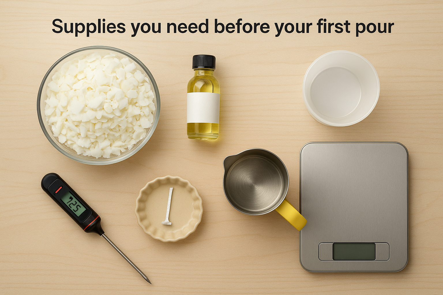 Supplies you need before your first pour