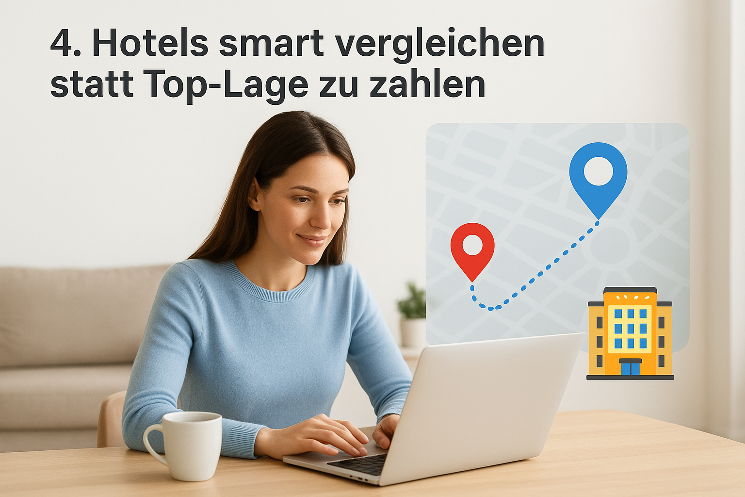 4. Hotels smart vergleichen statt Top-Lage zu zahlen