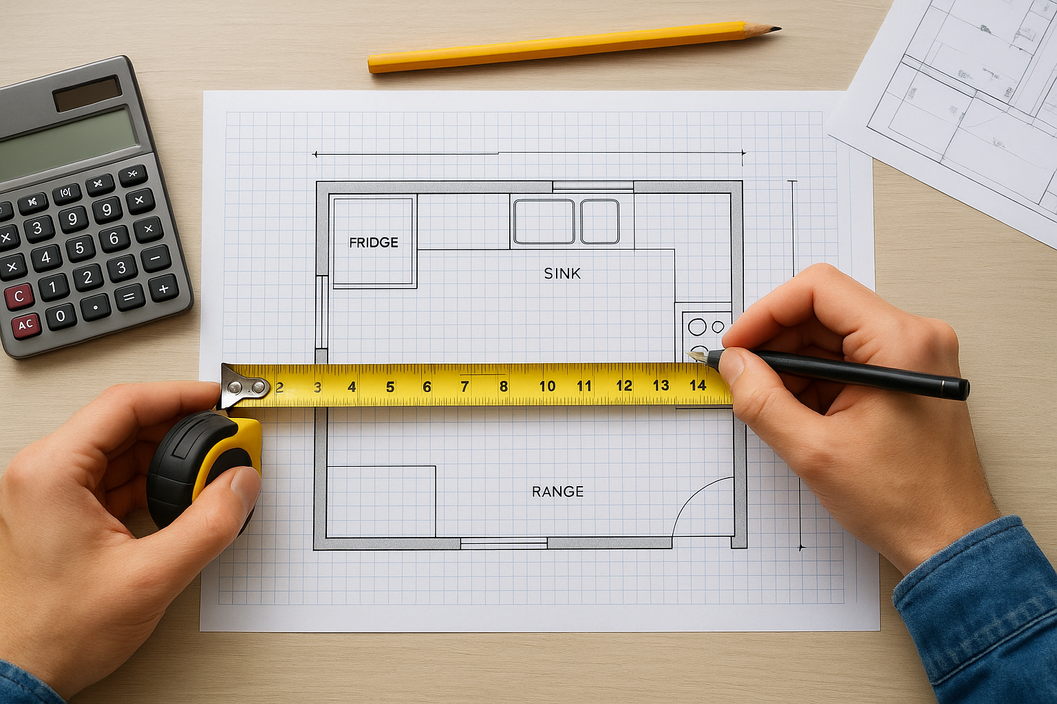 1. Start with a measured layout plan and code check