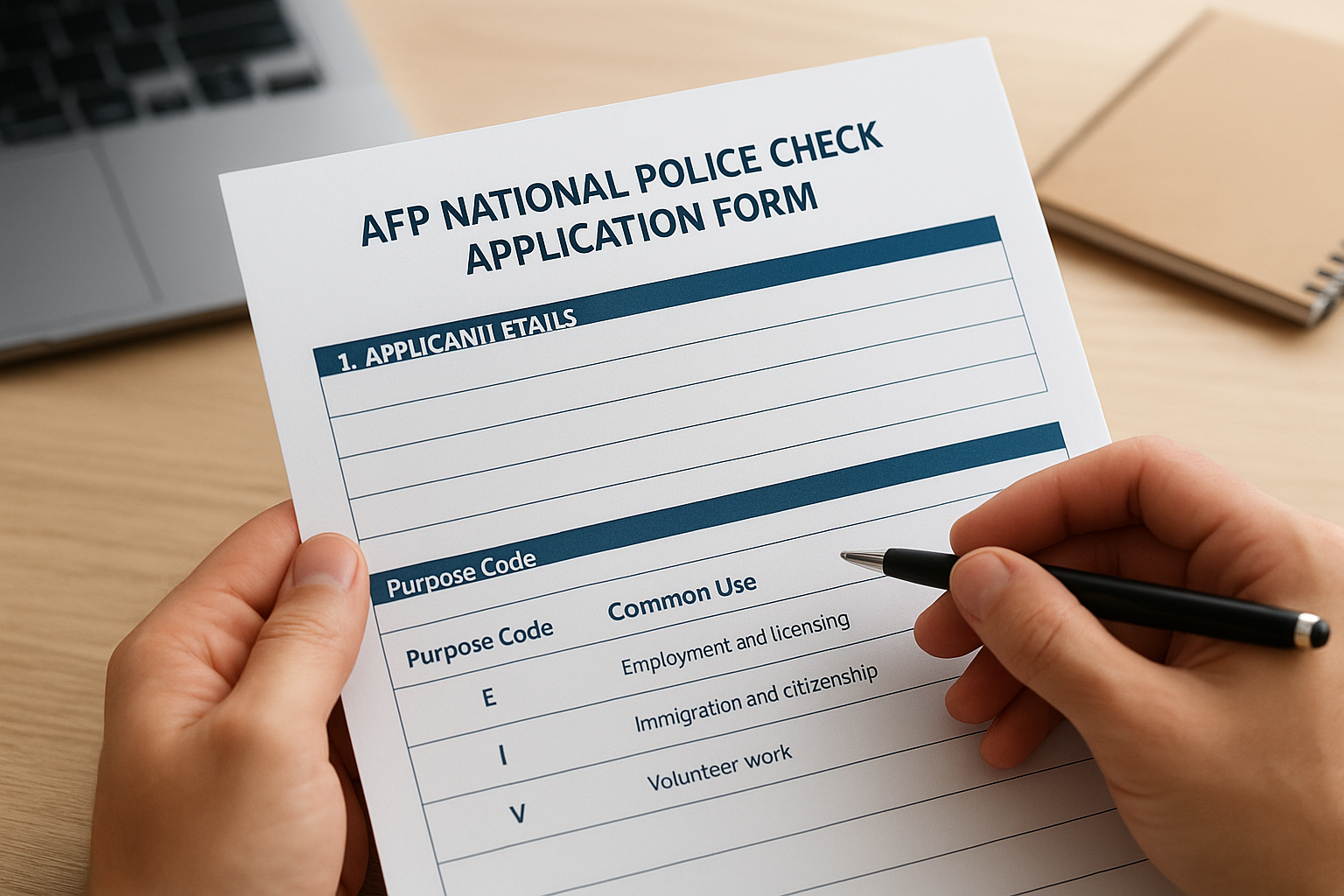 Common purpose codes for migration applicants