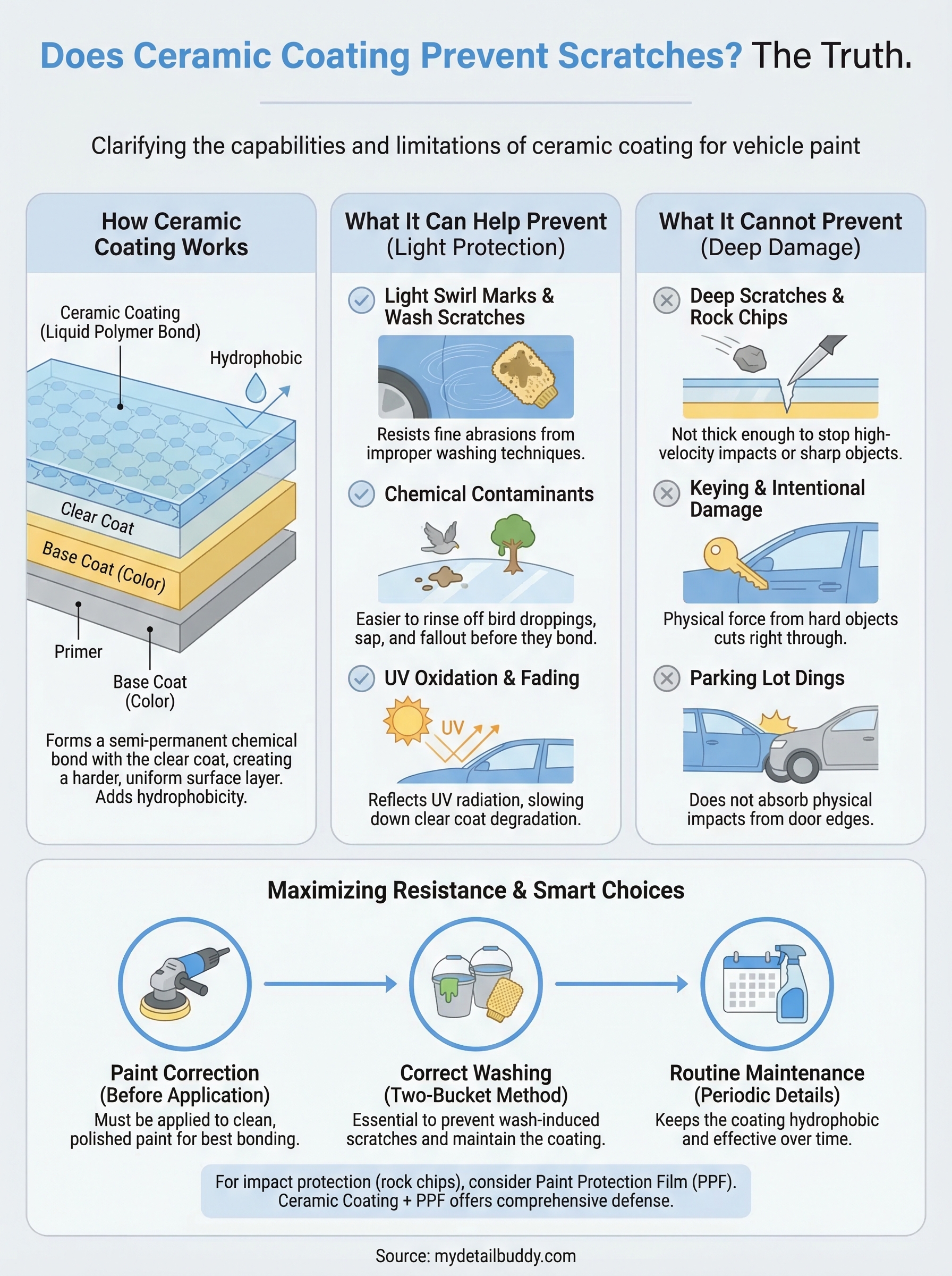 does ceramic coating prevent scratches infographic
