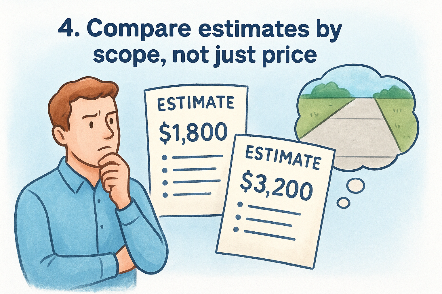 4. Compare estimates by scope, not just price