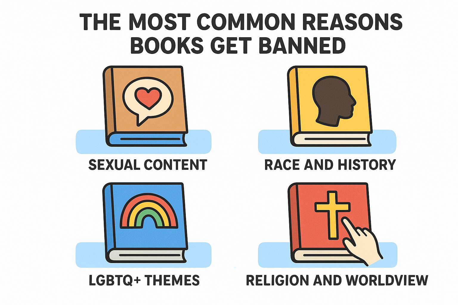 The most common reasons books get banned