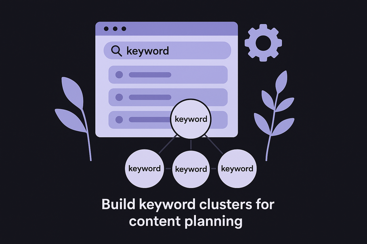 Build keyword clusters for content planning