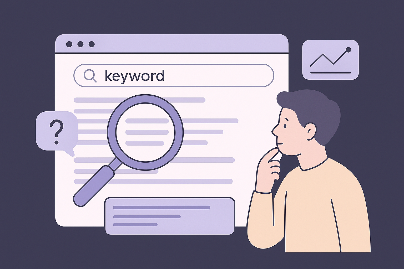 Read the SERP itself for keyword signals