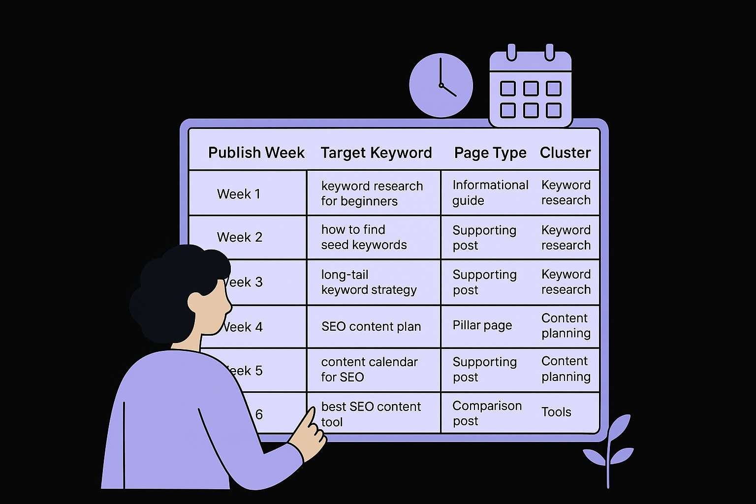 Build a simple editorial calendar