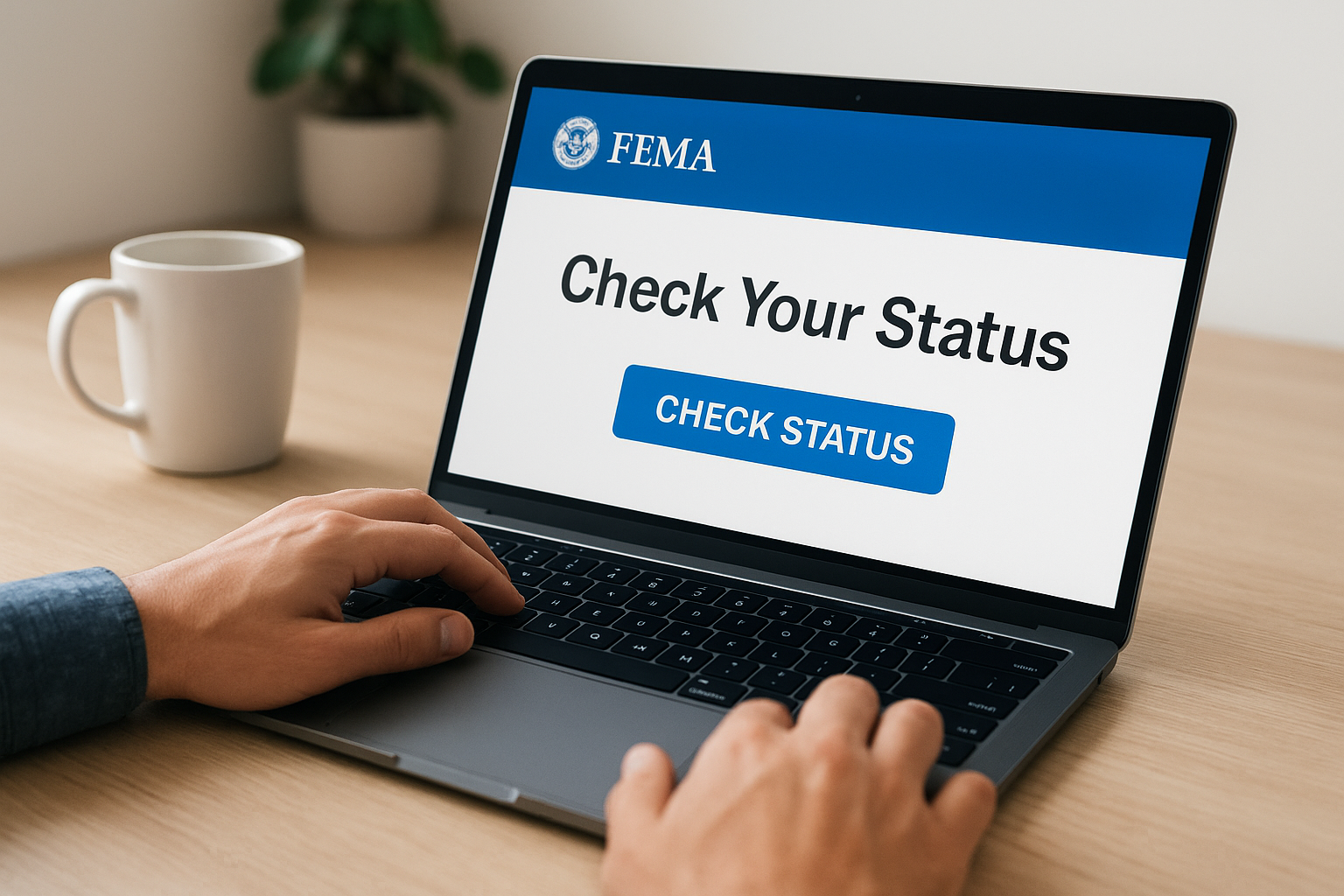 Step 1. Check your status at DisasterAssistance.gov