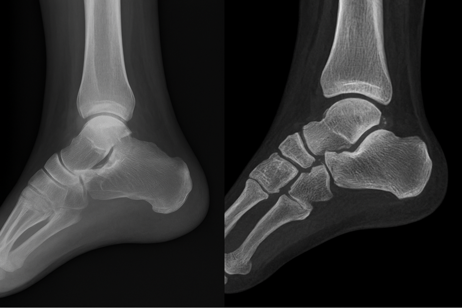 What CT shows that X-ray misses