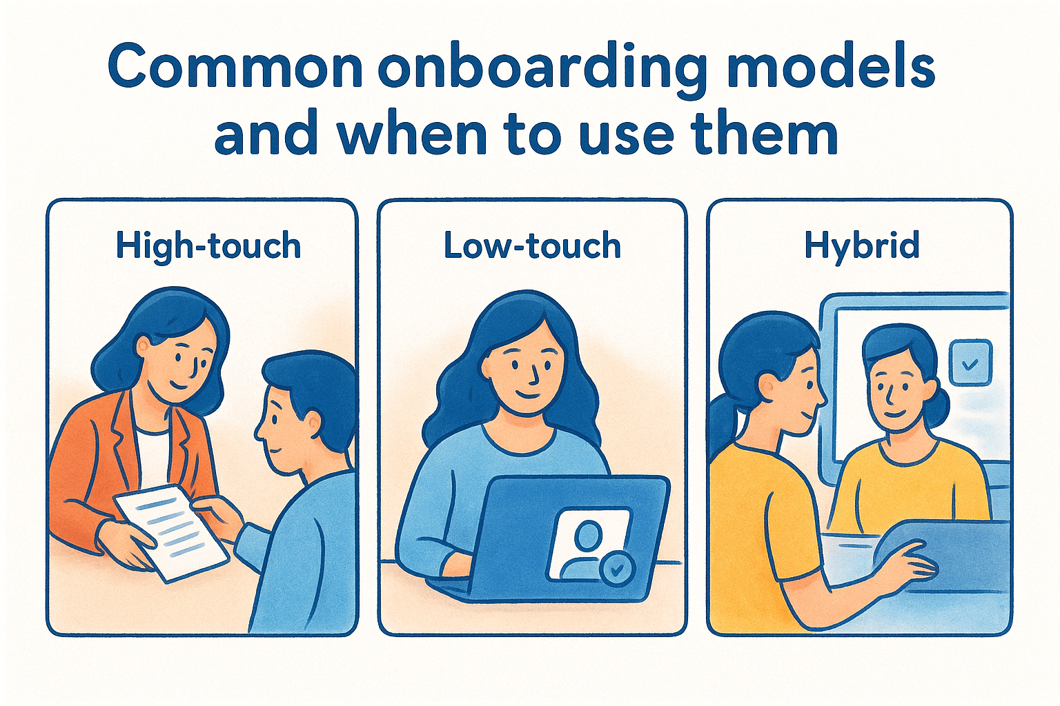 Common onboarding models and when to use them