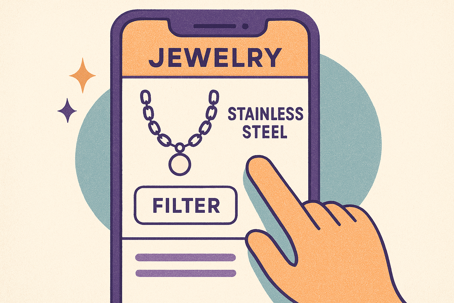 How to filter for stainless steel online and in the app