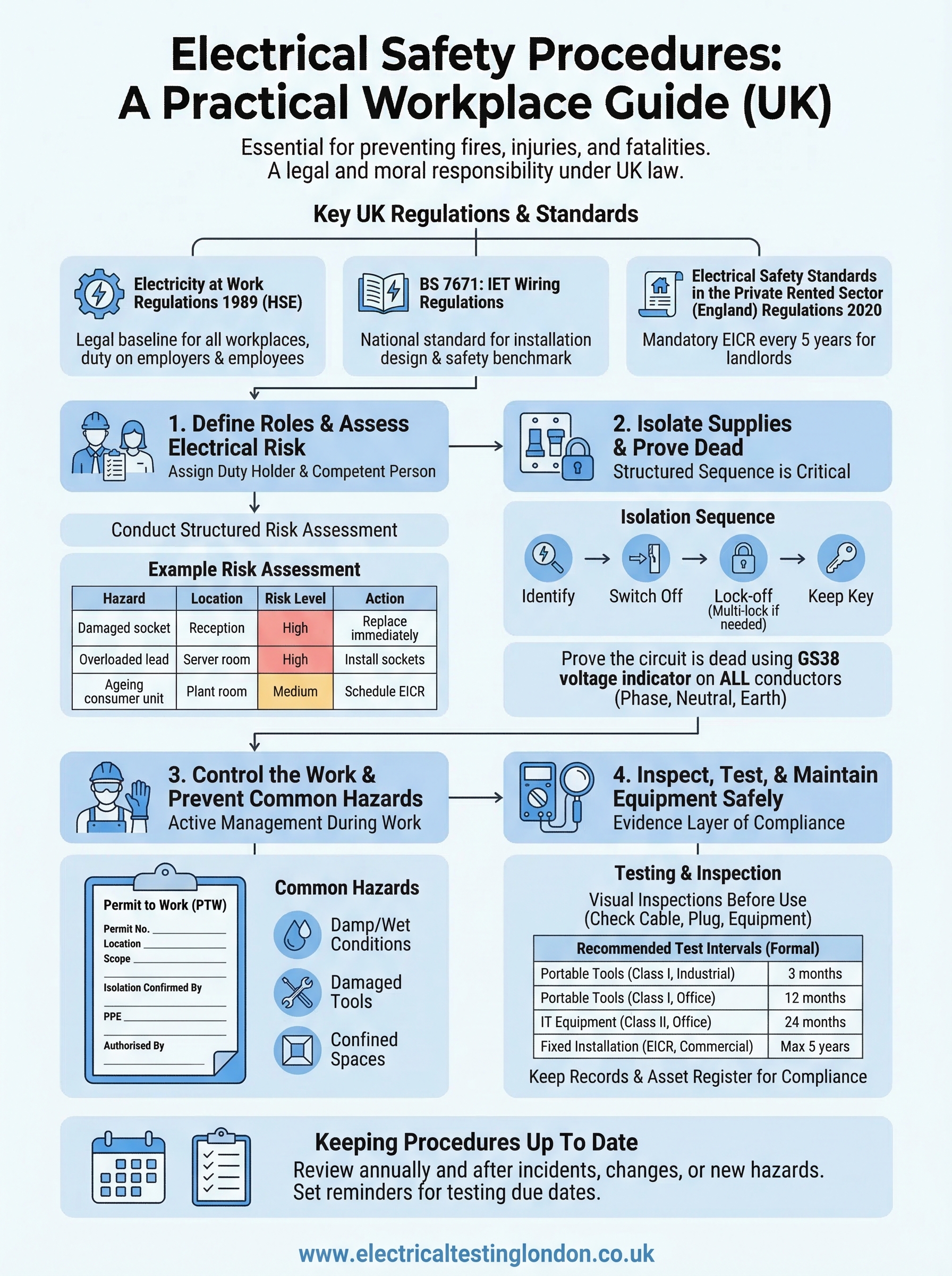 electrical safety procedures infographic
