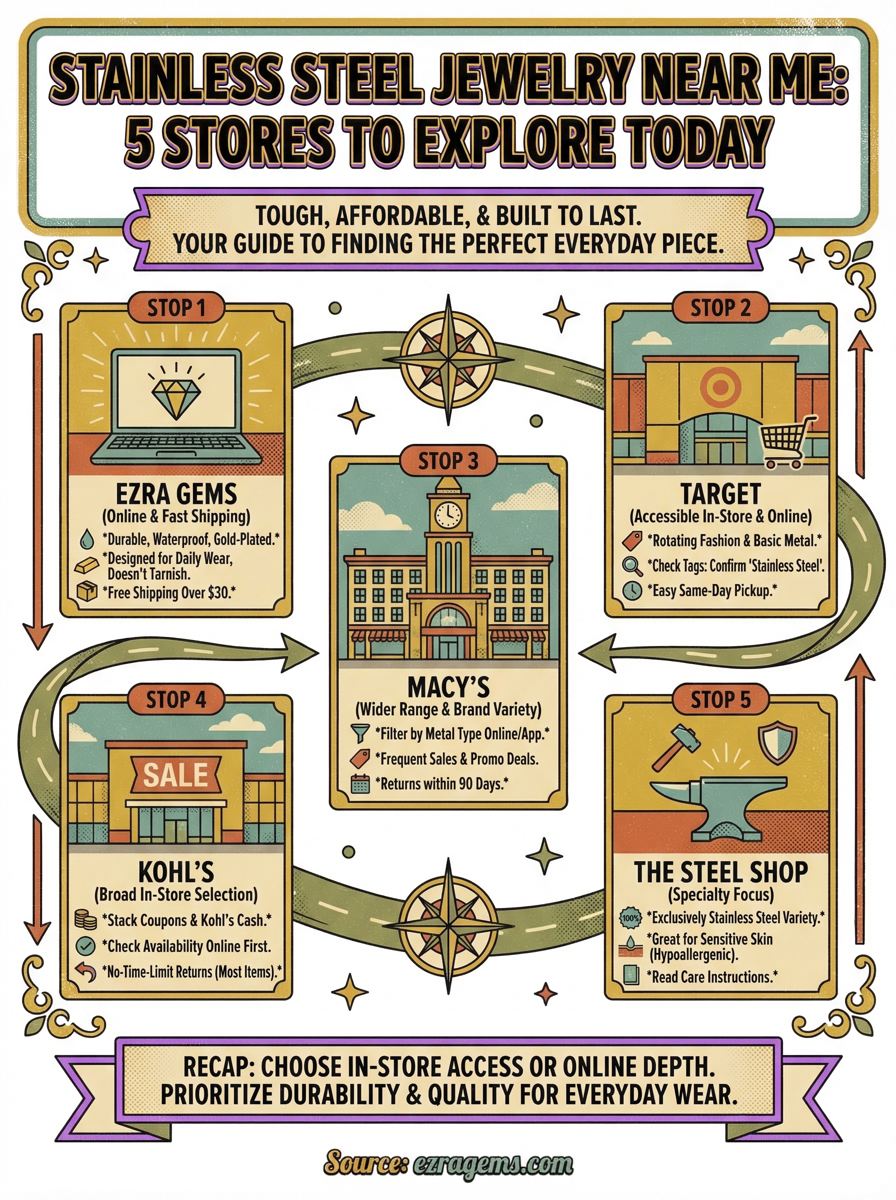 stainless steel jewelry near me infographic