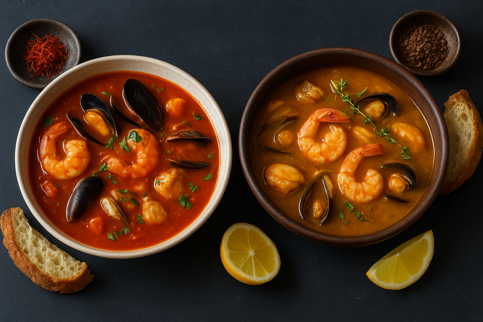 Broth base and signature flavors