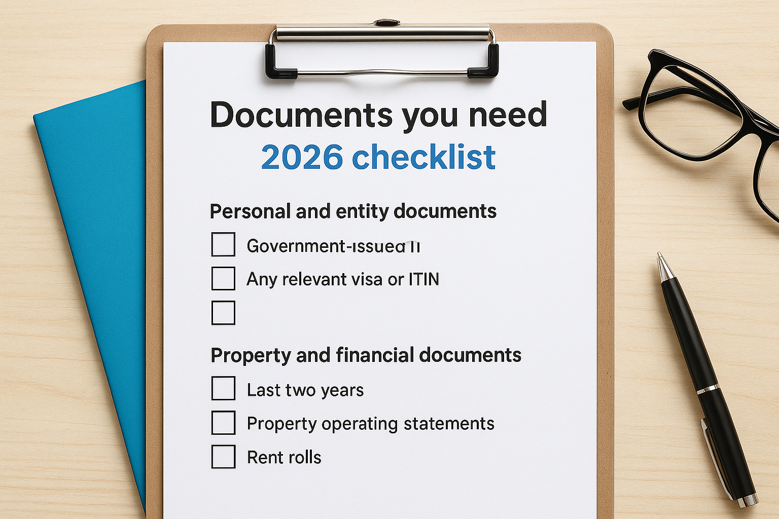 Documents you need: 2026 checklist