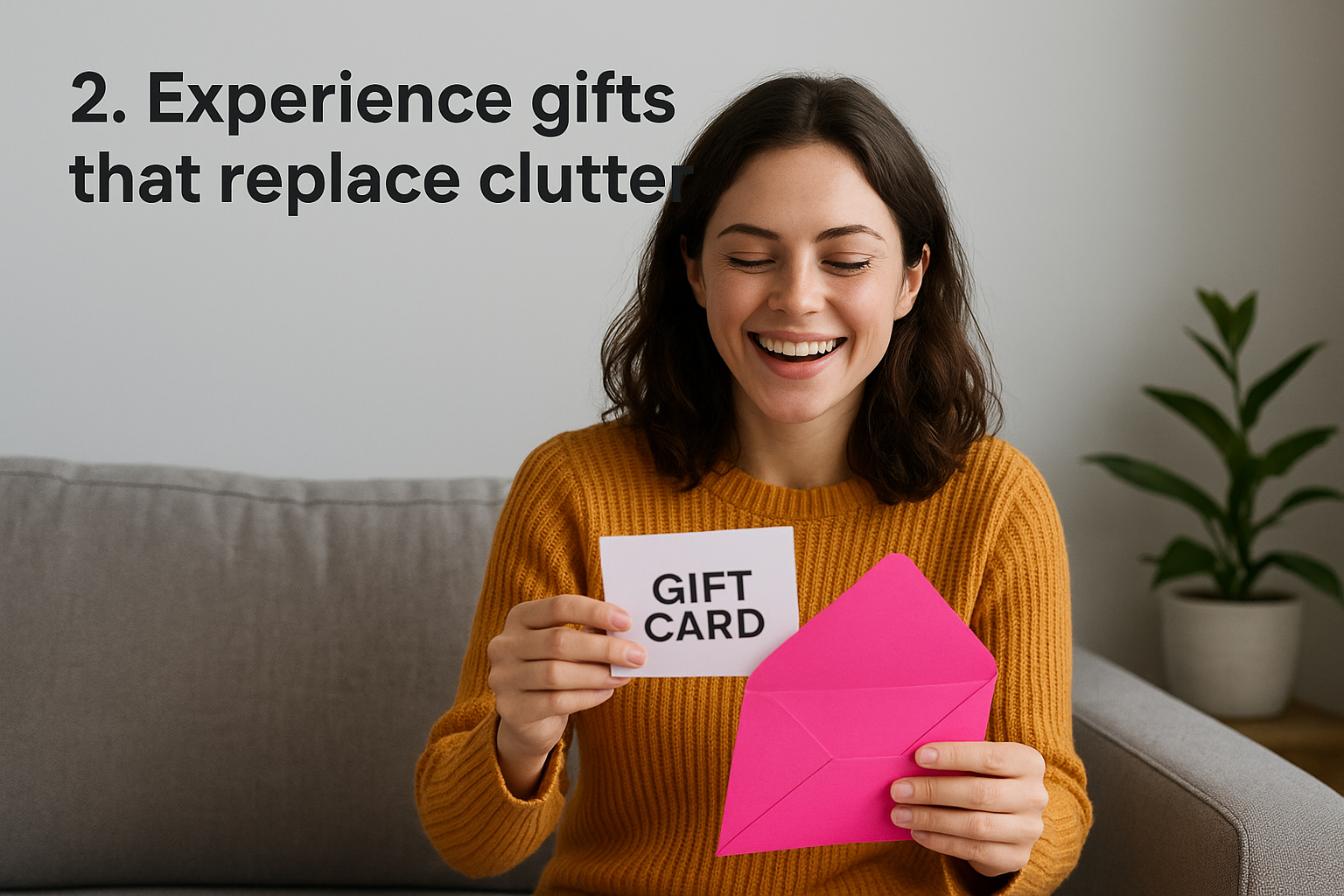 2. Experience gifts that replace clutter