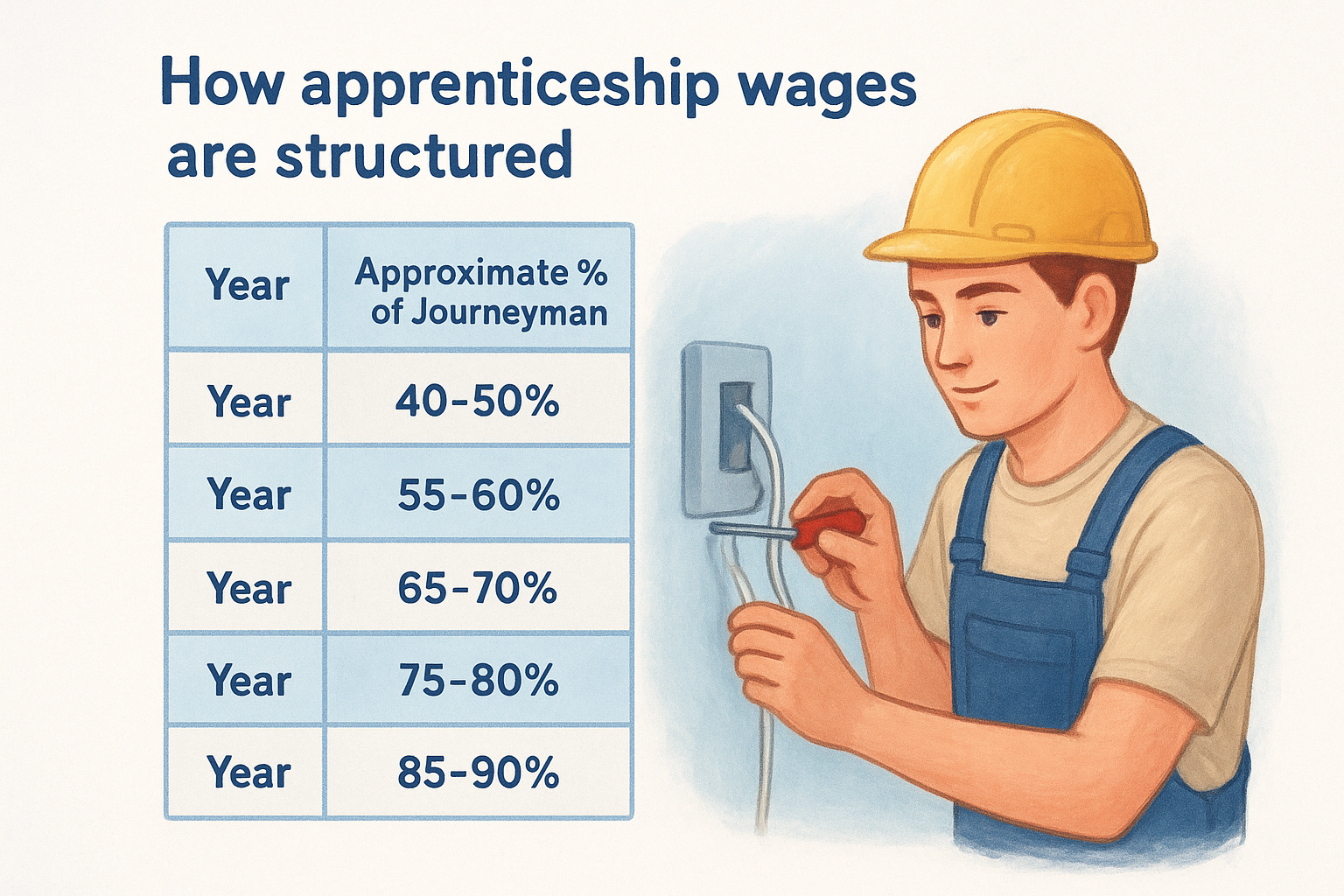 How apprenticeship wages are structured