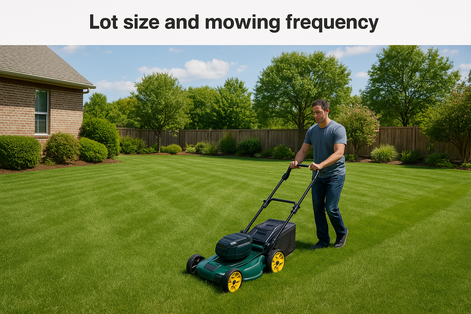 Lot size and mowing frequency
