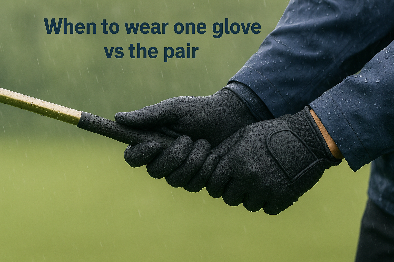 When to wear one glove vs the pair