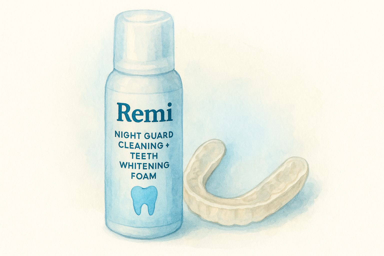 1. Remi night guard cleaning and teeth whitening foam